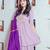 Floral Purple Suit Set With Palazzo Festival Wear Suit Set With Beautiful Dupatta