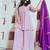 Floral Purple Suit Set With Palazzo Festival Wear Suit Set With Beautiful Dupatta