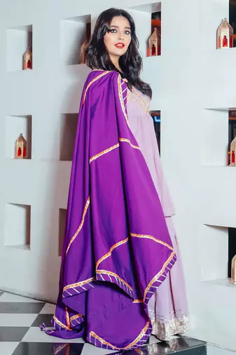 Floral Purple Suit Set With Palazzo Festival Wear Suit Set With  Dupatta