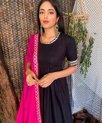 Sable Black Suit Set With Dupatta New Design Suit Set  2