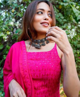 Pink Chikankari Suit Set With Dupatta Designer Suit Set With Potli New Arrival 2