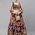 Purple Sequins and Zari Embroidery On Digital Floral Printed Organza Fabric Indian Wedding Lehenga Dress