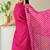 High Neck Stylish Suit Set Floral Pink Color Traditional Wear Suit Set 