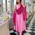 Wisteria Pink Suit Set With Leheriya Dupatta Stylish Wear Suit Set 