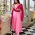 Wisteria Pink Suit Set With Leheriya Dupatta Stylish Wear Suit Set 