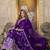 PURPLE SEQUINS THREAD EMBROIDERED GEORGETTE SEMI STITCHED LEHENGA