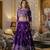 PURPLE SEQUINS THREAD EMBROIDERED GEORGETTE SEMI STITCHED LEHENGA