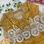yellow chiffon silk blend embroidered saree with stitched blouse