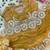 yellow chiffon silk blend embroidered saree with stitched blouse