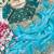 satin silk blend firozi heavy embroidered saree with stitched blouse