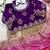 ombre pattern red heavy embroidered saree with stitched blouse