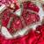 red satin silk blend saree with diamond work  with stitched blouse