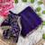 purple satin silk blend saree with diamond work  with stitched blouse