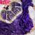 purple satin silk blend saree with diamond work  with stitched blouse