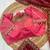 jimmi choo silk blend maroon heavy embroidered saree with stitched blouse
