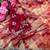 abstract printed red twile net saree with stitched blouse