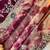 abstract printed maroon twile net saree with stitched blouse