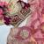 pink chiffon silk blend heavy embroidered saree with stitched blouse