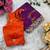 digital printed purple chiffon silk blend saree with stitched blouse