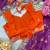 digital printed purple chiffon silk blend saree with stitched blouse