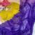 purple crunchy silk blend saree with contrast stitched blouse