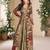 Chiku embroidery & sequins work georgette gown with jacket suit