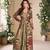 Chiku embroidery & sequins work georgette gown with jacket suit