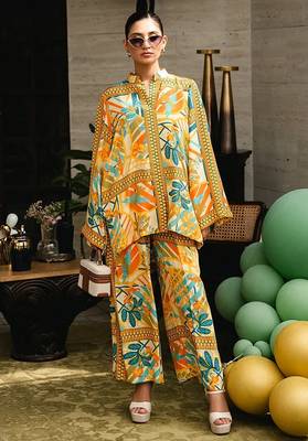 Soft crepe designer printed co-ord set 1