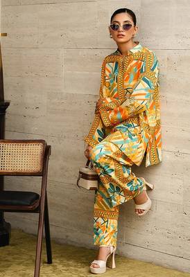Soft crepe designer printed co-ord set 4