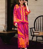 Soft crepe designer printed co-ord set