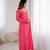 Rose pink leheriya anarkali kurta with dupatta