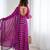 Purple leheriya anarkali kurta with dupatta