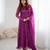 Purple leheriya anarkali kurta with dupatta
