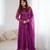Purple leheriya anarkali kurta with dupatta