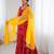 Red bandhej kurta sharara set with dupatta