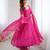 Persian rose anarkali palazzo set with dupatta