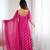 Persian rose anarkali palazzo set with dupatta