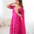 Persian rose anarkali palazzo set with dupatta