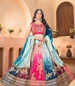 MULTICOLOR EMBROIDERY sequin WORK LEHENGA CHOLI