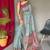 Light Blue Cotton Printed Kalamkari Pattern Saree