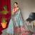 Light Blue Cotton Printed Kalamkari Pattern Saree