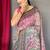 Light Pink Cotton Printed Kalamkari Pattern Saree