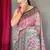 Light Pink Cotton Printed Kalamkari Pattern Saree