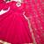 PINK SILK EMBROIDERY PARTY WEAR ANARKALI SUIT SET