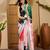multi satin georgette printed saree with unstitched blouse