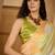 multi satin georgette printed saree with unstitched blouse