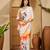 white satin georgette printed saree with unstitched blouse