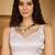 white satin georgette printed saree with unstitched blouse