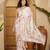 off white satin georgette printed saree with unstitched blouse