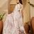 off white satin georgette printed saree with unstitched blouse